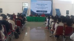 The atmosphere of the Even Semester Graduation Ceremony (Yudisium) for the 2024/2025 Academic Year at the Faculty of Teacher Training and Education (FKIP), Universitas Katolik Indonesia Santu Paulus Ruteng. The event took place on Thursday, July 10, 2025, at the 5th floor of the East Main Building (GUT), attended by students from seven study programs. The photo shows students in academic attire attentively following the session, with faculty leaders speaking from the front stage.